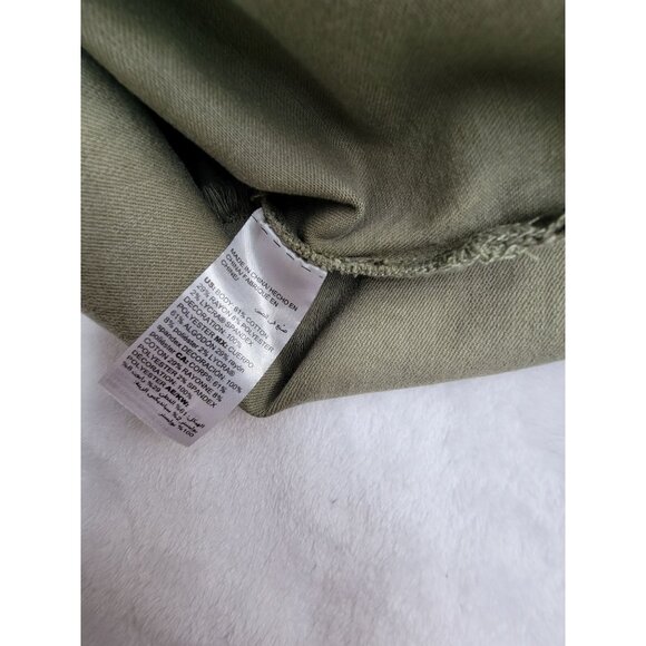 Chico's Womens Embroidered Sage-Denim Jacket Size 0, US 4/6 Button-Up Frayed Hem - Picture 4 of 7